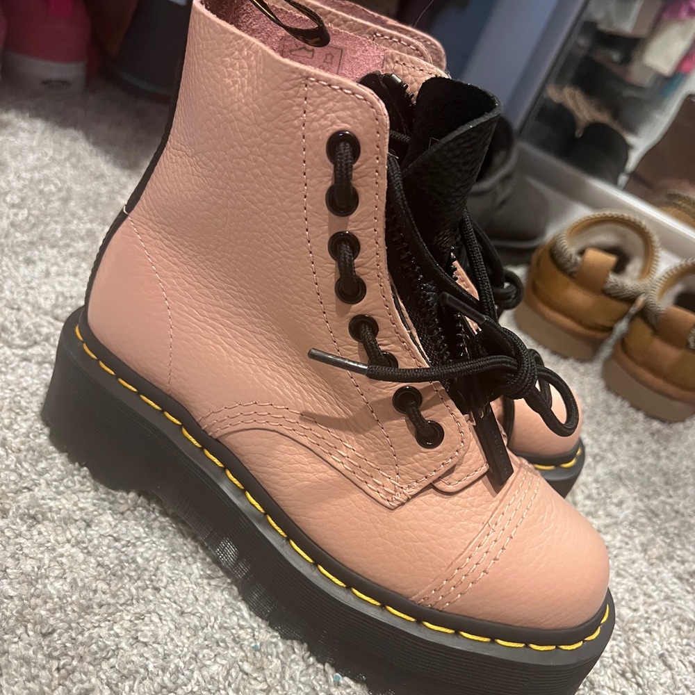Dr. Martens Pink Combat Boots